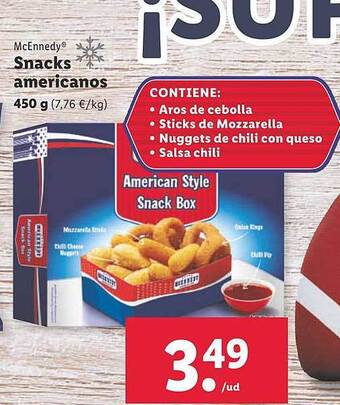 Lidl Mcennedy snacks americanos oferta