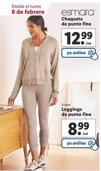 Lidl Esmara leggings de punto fino oferta