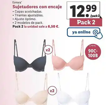 Lidl Esmara sujetadores con encaje oferta