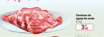 Alcampo Chuletas de aguja de cerdo el kg oferta