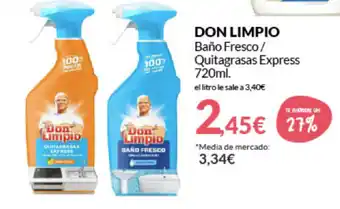 PrimaPrix Don Limpio Baño Fresco/ Quitagrasas Express 720 ml oferta