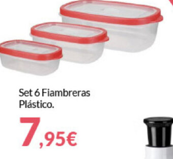 PrimaPrix Set 6 Fiambreras Plástico oferta