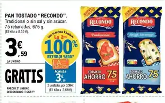 E.Leclerc Recondo Pan Tostado 675 g oferta
