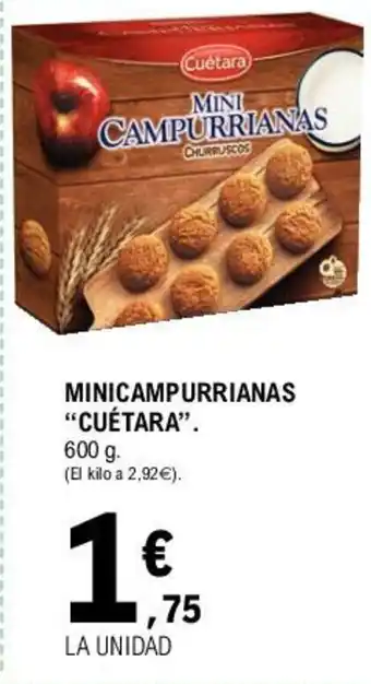 E.Leclerc Cuètara Minicampurrianas 600 g oferta