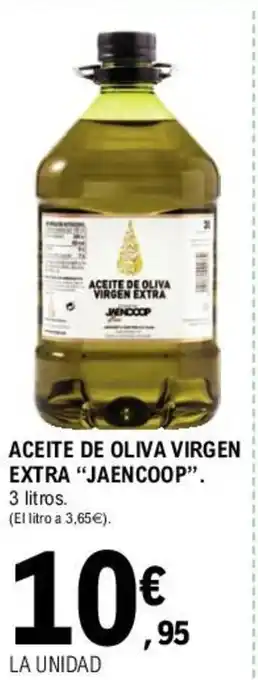 E.Leclerc Jaencoop Aceite de Oliva Virgen Extra 3 litros oferta