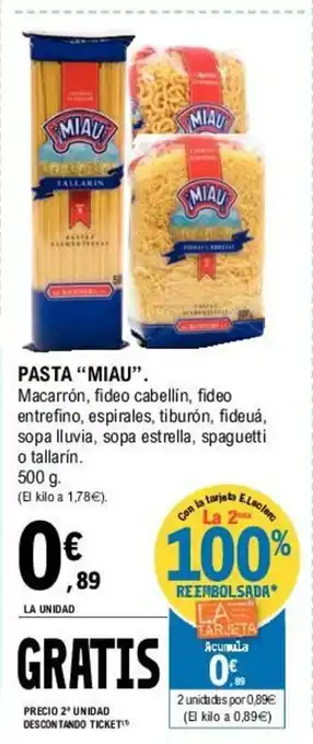 E.Leclerc Miau Pasta 500g oferta