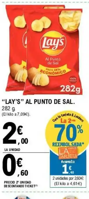 E.Leclerc Lay's Al Punto De Sal 282 g oferta