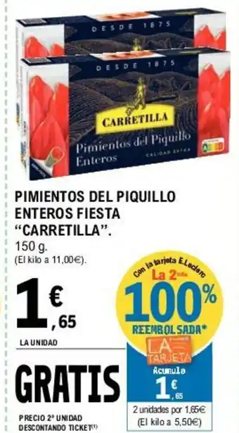 E.Leclerc Carretilla Pimientos del Piquillo Enteros Fiesta 150 g oferta