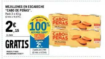 E.Leclerc Cabo De Peñas Mejillones en Escabeche oferta