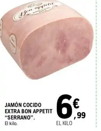 E.Leclerc Serrano Jamón Cocido Extra Bon Appetit oferta