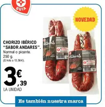 E.Leclerc Sabor Andares Chorizo Ibèrico 250 g oferta