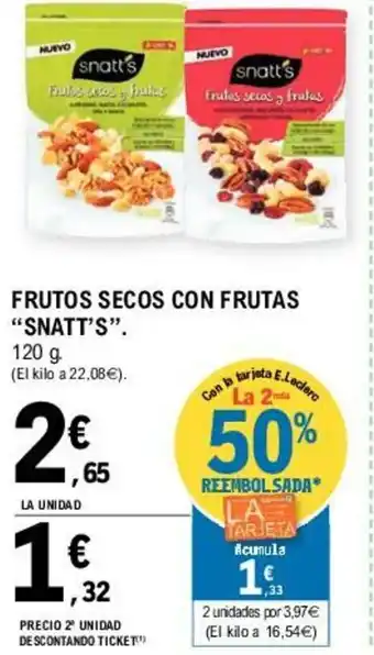 E.Leclerc Snatt's Frutos Secos con Frutas oferta