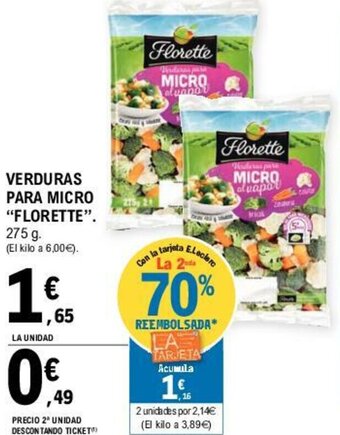 E.Leclerc Florette Verduras Para Micro 275g oferta