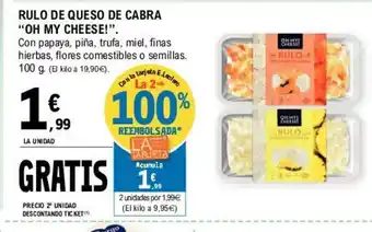 E.Leclerc Oh My Cheese! Rulo De Queso De Cabra oferta