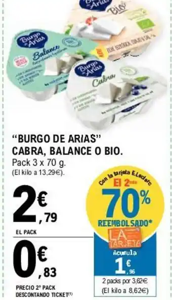 E.Leclerc Burgo De Arias Cabra, Balance o Bio oferta