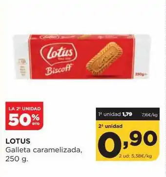 Alimerka La 2a unidad 50% dto lotus galleta caramelizada oferta