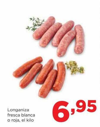 Alimerka Longaniza fresca blanca o roja, el kilo oferta
