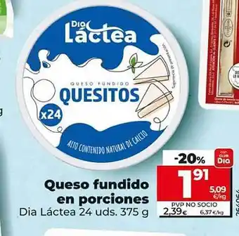 Dia Queso fundido en porciones dia láctea 24 oferta