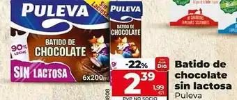 Dia Batido de chocolate sin lactosa puleva oferta