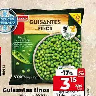 Dia Guisantes finos findus oferta