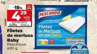 Dia Filetes de merluza baby pescanova oferta