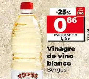 Dia Vinagre de vino blanco borges oferta