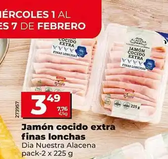 Dia Jamón cocido extra finas lonchas dia nuestra alacena pack-2 oferta