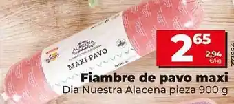 Dia Fiambre de pavo maxi dia nuestra alacena pieza oferta