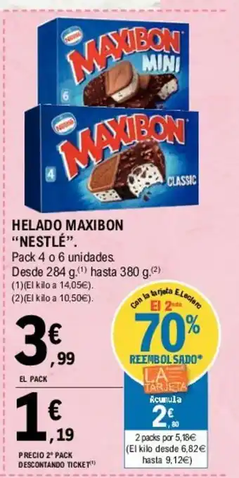 E.Leclerc Helado Maxibon Nestle oferta