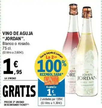 E.Leclerc Jordan Vino De Aguja Blanco O Rosado 75cl oferta