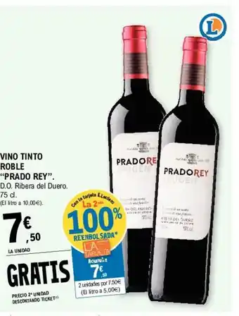 E.Leclerc Prado Prey Vino Tinto Roble D.O Ribera del Duero 75cl oferta