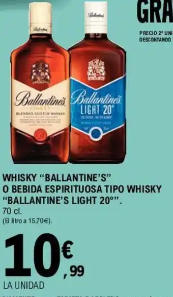 E.Leclerc Ballantine's Whisky O Bebida Espirituosa Tipo Whisky 70cl oferta