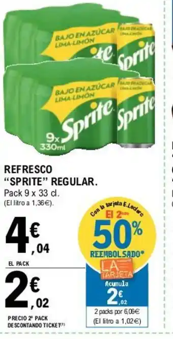 E.Leclerc Sprite Refresco Regular oferta