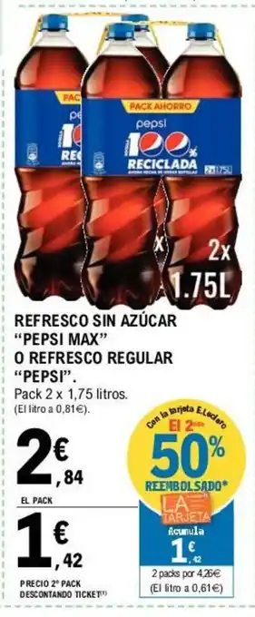 E.Leclerc Pepsi Max Refresco Sin Azúcar oferta