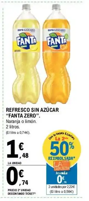 E.Leclerc Fanta Zero Refresco sin Azúcar oferta