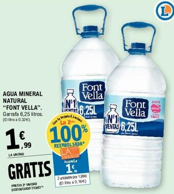 E.Leclerc Font Vella Agua Mineral Natural oferta