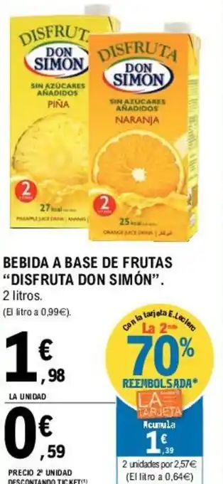 E.Leclerc Disfruta Don Simón Bebida a base de Frutas 2 litros oferta