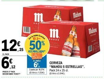 E.Leclerc Mahou 5 Estrellas Cerveza oferta