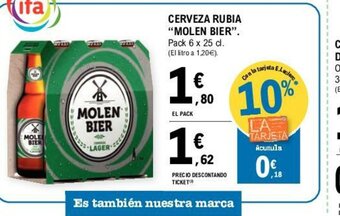 E.Leclerc Molen Bier Cerveza Rubia oferta