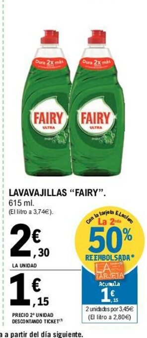 E.Leclerc Fairy lavavajillas oferta