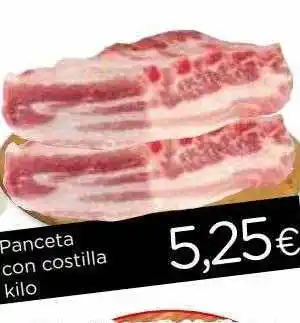 Supermercados Piedra Panceta con costilla kilo oferta