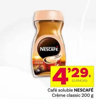 Supermercados Dani Café soluble nescafé crème classic oferta