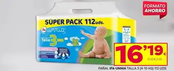 Supermercados Dani Pañal ifa-unnia talla 3 oferta