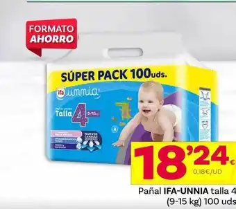 Supermercados Dani Pañal ifa-unnia talla 4 oferta