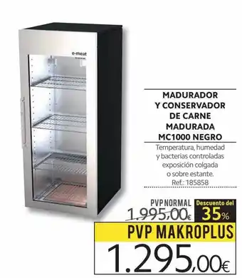 Makro Madurador y conservador de carne madura mc1000 negro oferta