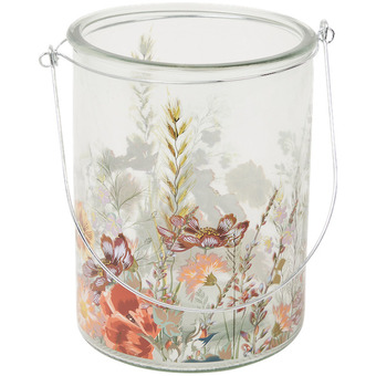 Action Farolillo de vidrio con flores oferta