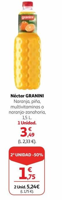 Alcampo Néctar granini oferta