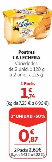 Alcampo Postres la lechera oferta