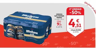 Alcampo Cerveza mahou oferta