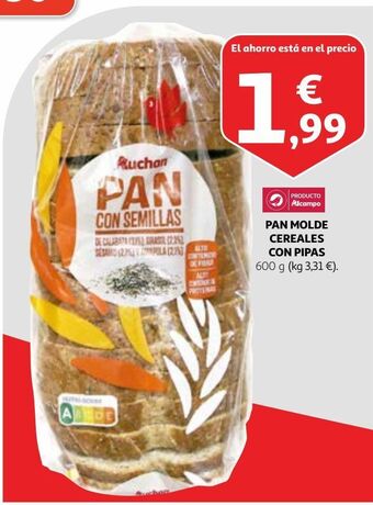 Alcampo Pan de molde alcampo oferta